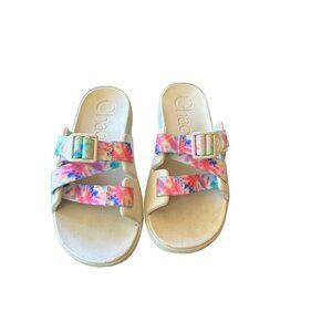Chaco Kids' K3 Sandals Tie-Dye Straps Double Buckle Slip-On